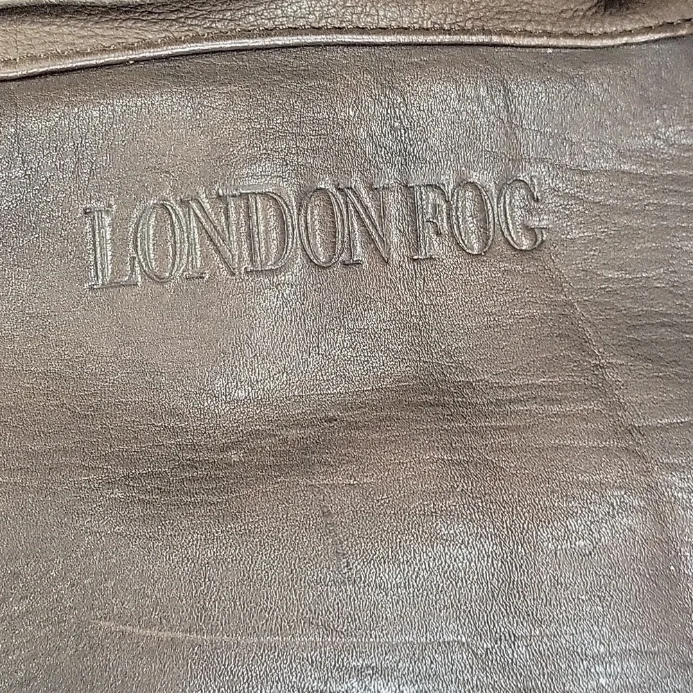 London Fog Brown Leather Men's Backpack